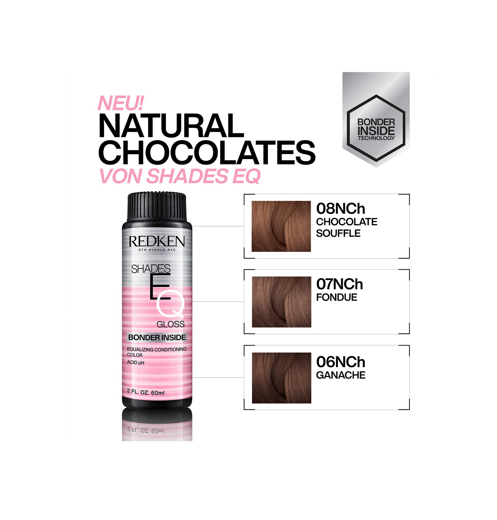 Redken Haarfarbe Shades EQ Gloss BONDER INSIDE 06NCh Ganache 60ml