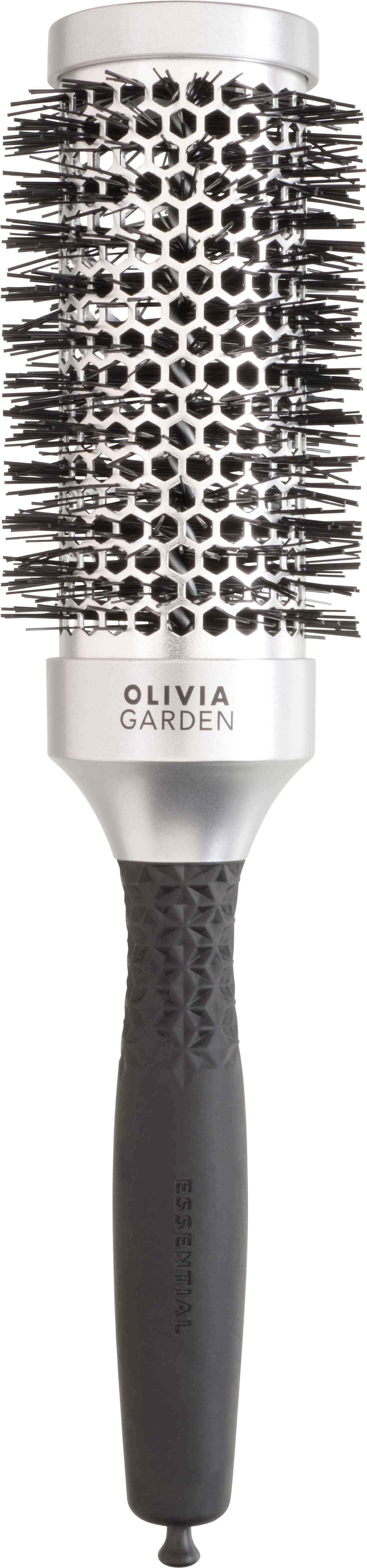 Olivia Garden Essential Blowout Classic Bürste rund 45/60 mm schwarz / silber