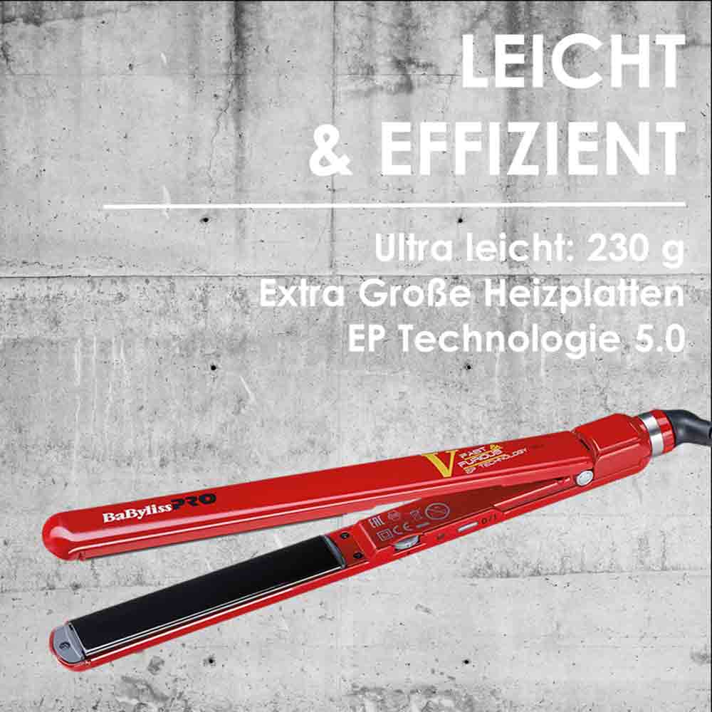 BaBylissPRO Glätteisen 24 mm Sleek Expert rot BaBylissPRO Glätteisen 24 mm Sleek Expert rot