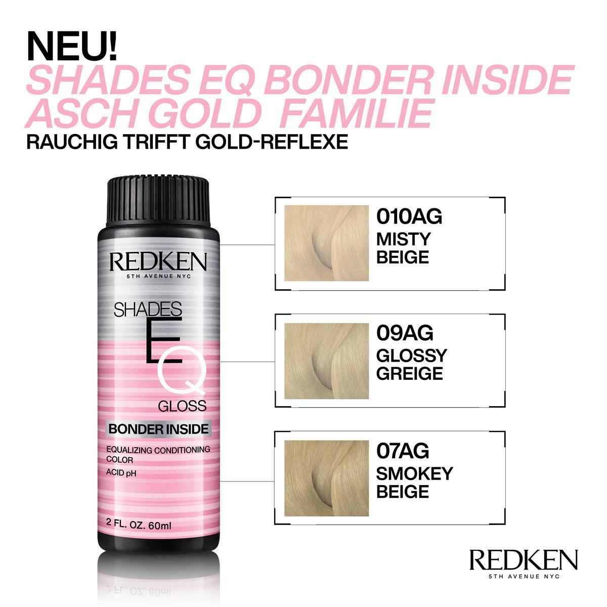 Redken Haarfarbe Shades EQ Gloss BONDER INSIDE 07AG Smokey Beige 60ml