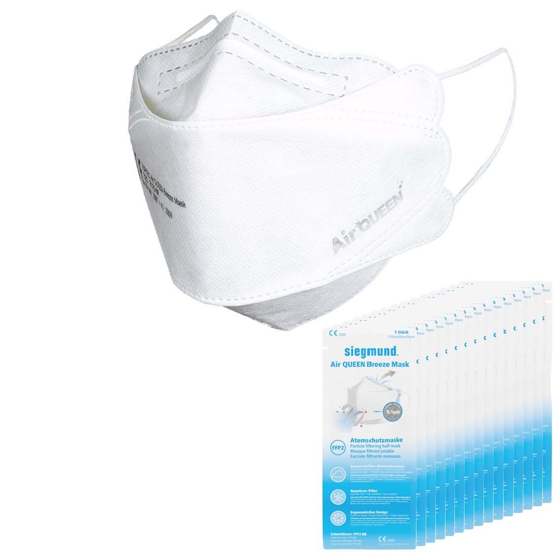 FFP2 Maske Air Queen Breeze Mask zertifiziert 15 Stück FFP2 Maske Air Queen Breeze Mask zertifiziert 15 Stück