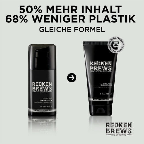 Redken Styling Brews Work Hard Molding Paste Haargel 150ml