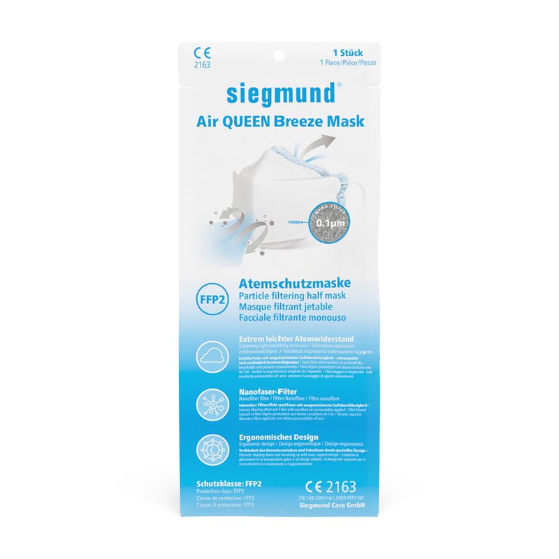FFP2 Maske Air Queen Breeze Mask zertifiziert 10 Stück FFP2 Maske Air Queen Breeze Mask zertifiziert 15 Stück