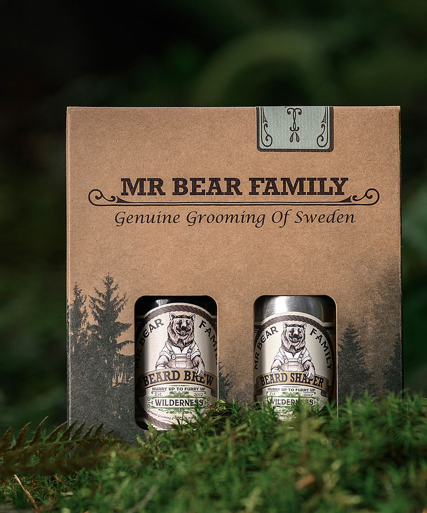 Mr. Bear Family Bartöl 60ml & Bartformer 50ml - Kit Wilderness