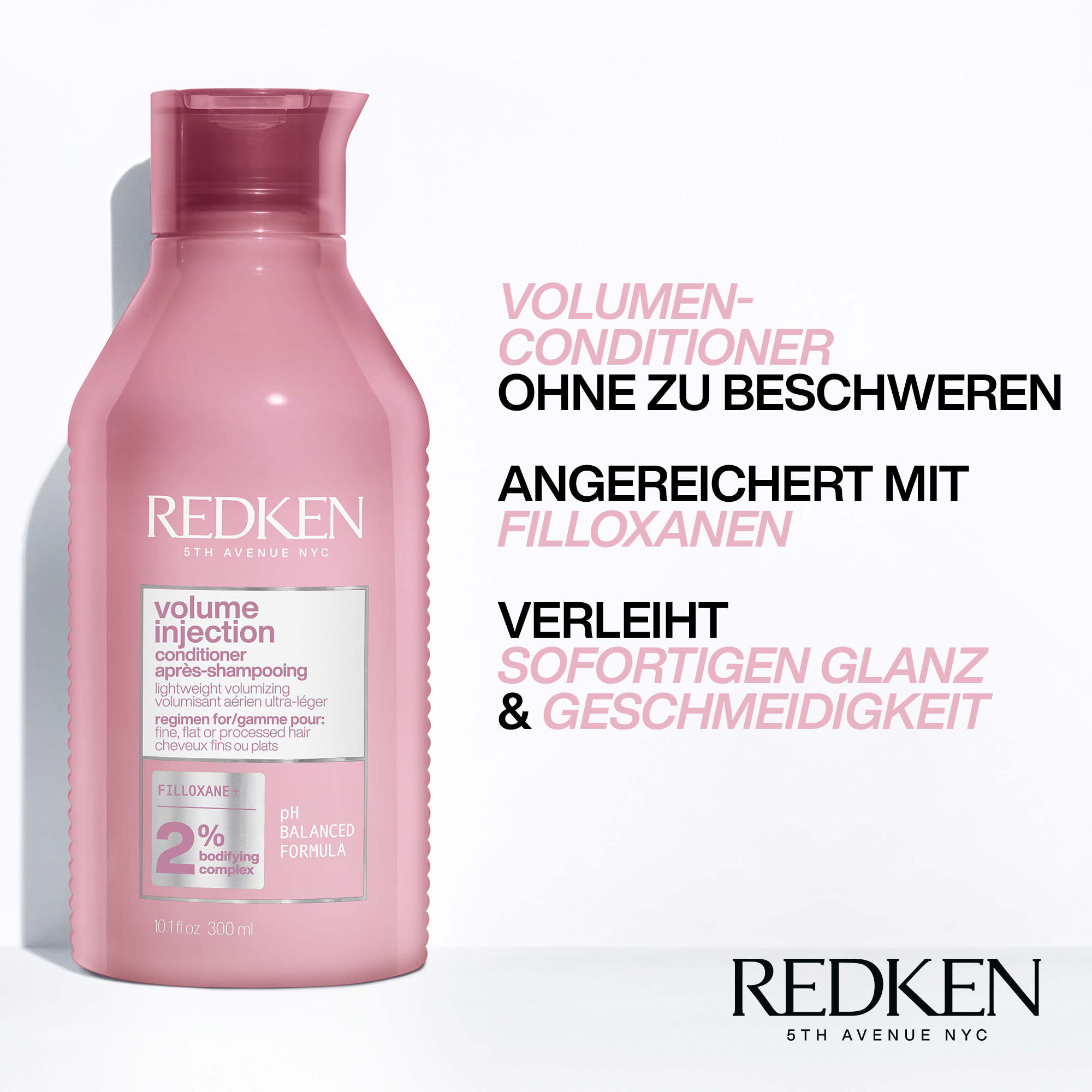 Redken Volume Injection Conditioner Glanz, Geschmeidigkeit & Fülle für dünnes Haar 300ml