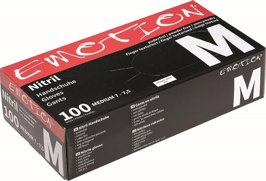 EMOTION Nitril-Handschuhe puderfrei schwarz Gr.M 100 Stk